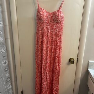 Lily Rose Red Floral Maxi Dress